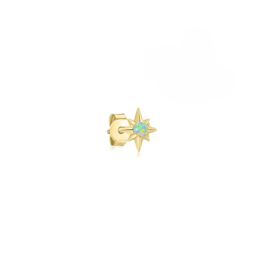 925 Sterling silver Opal Stud (one piece )